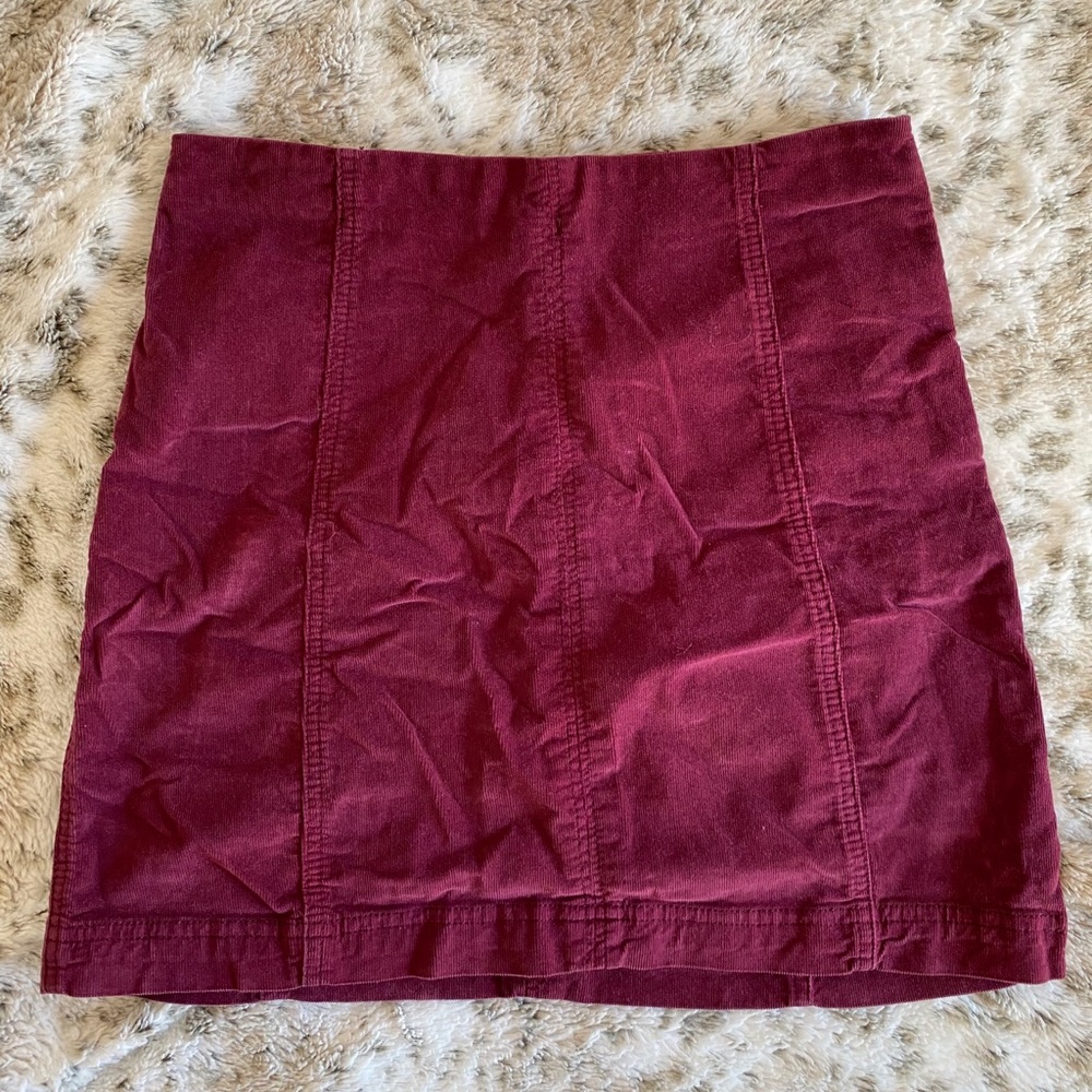 Free People corduroy mini skirt